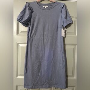 Nine West Blue Ruffle Sleeve T-Shirt Dress Women’s Size XS